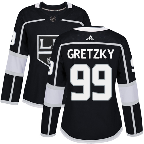 Adidas Los Angeles Kings 99 Wayne Gretzky Black Home Authentic Women Stitched NHL Jersey